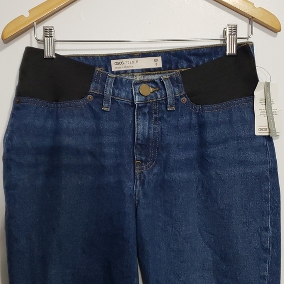 𝅺ASOS Denim Maternity Bootcut Western Cowgirl Comfort Jeans NWT - Bootcut - Picture 4 of 9